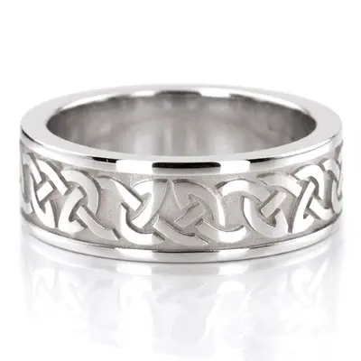 Celtic Fire Knot Design Wedding Band - view 1 of 3