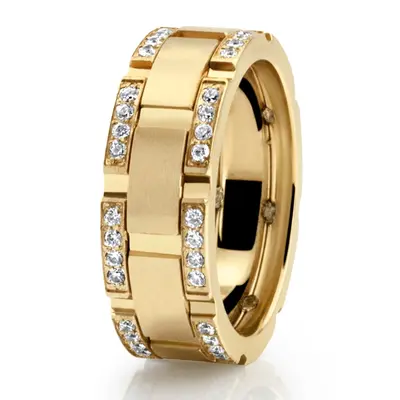 Rolex Inspired Diamond Edge Wedding Band - view 2 of 3