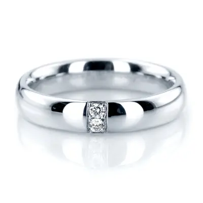 Double Row Diamond Wedding Band - view 2 of 3