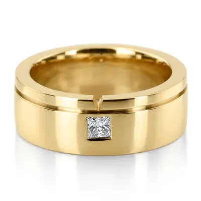 Single Step Edge Diamond Wedding Band - view 2 of 2