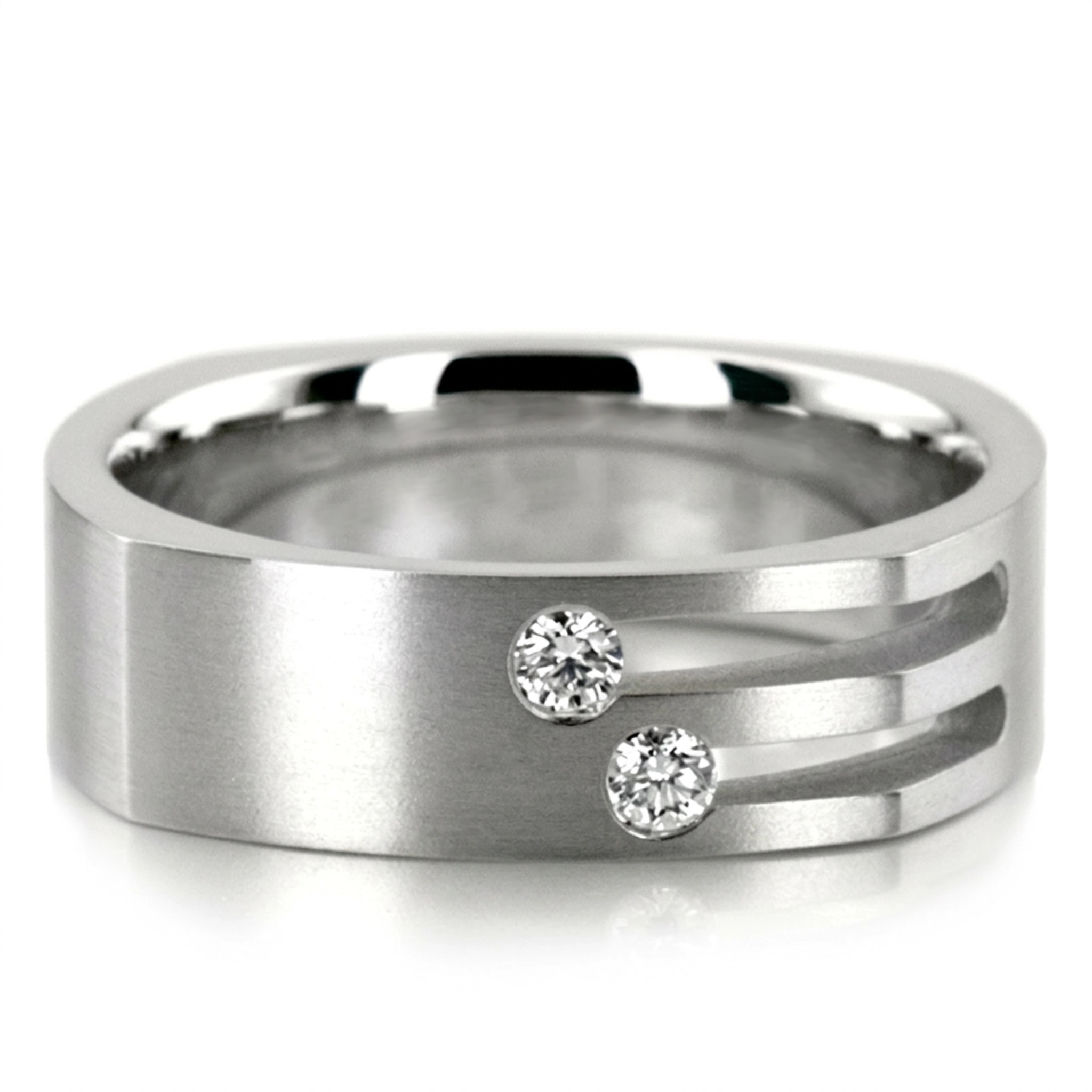 Contemporary Diamond Wedding Band 1 - main view