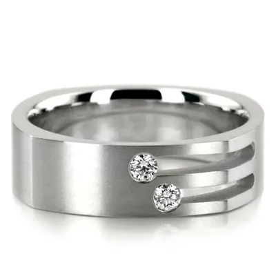 Contemporary Diamond Wedding Band 1 - view 1 of 4