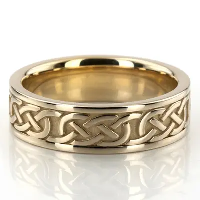 Handcrafted Celtic Love Knot Wedding Ring  - view 1 of 6