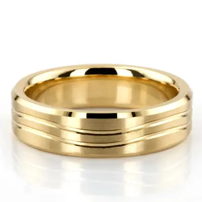 Double Wave Cut Designer Wedding Band - view 2 of 4
