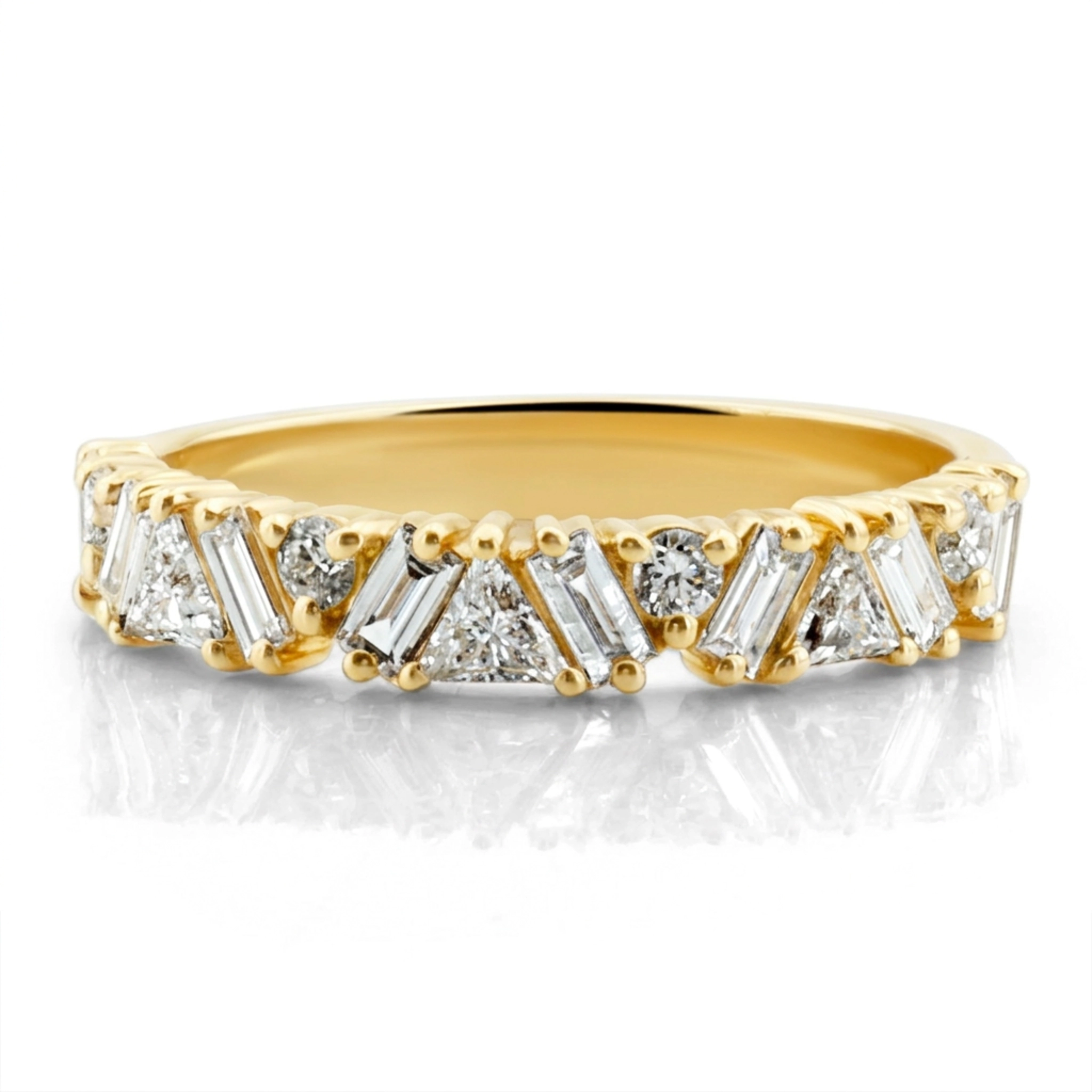 14K white gold Triple Crown Diamond Ring 1 ct.tw - main view