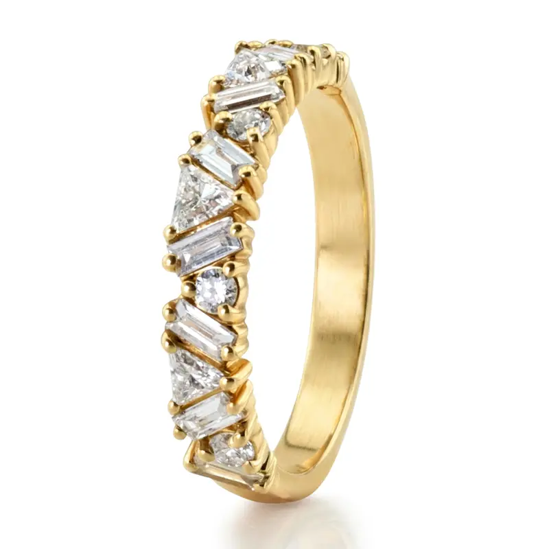 14K white gold Triple Crown Diamond Ring 1 ct.tw - alternate view 3