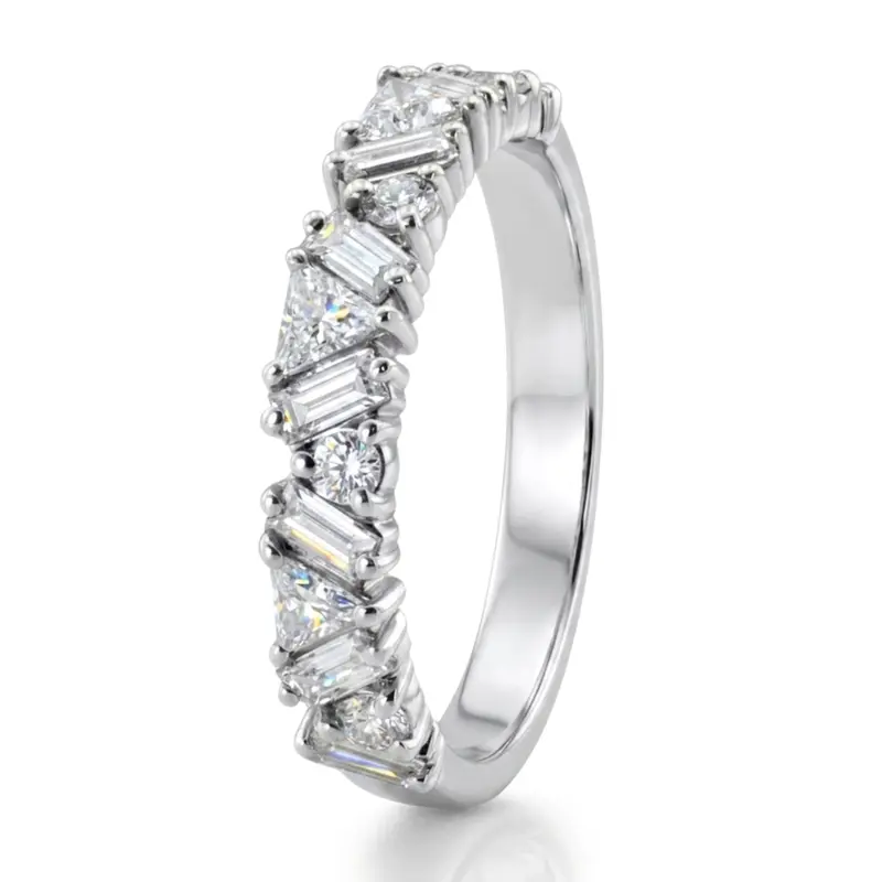 14K white gold Triple Crown Diamond Ring 1 ct.tw - alternate view 4