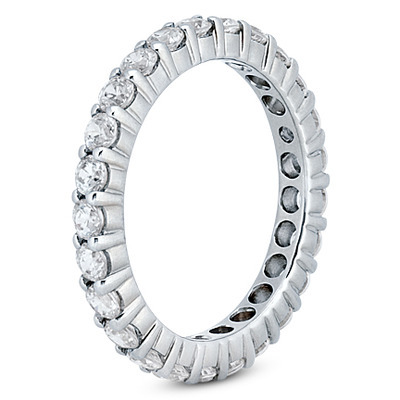 Shared Prong Set Round Diamond Eternity Wedding Band (1.15 ct. tw) thumbnail 2