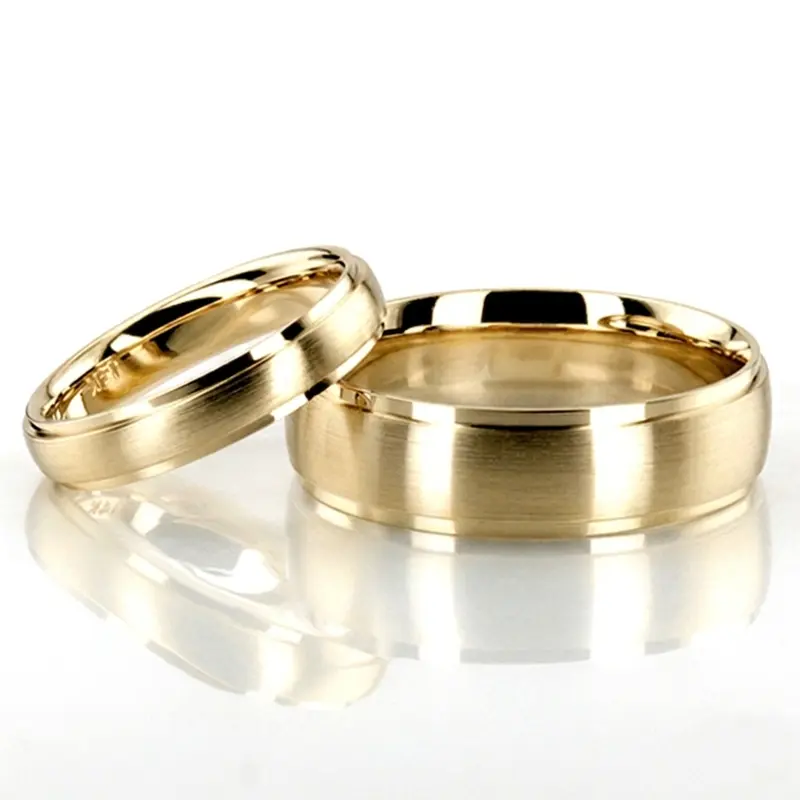 14K his-and-her-basic-carved-wedding-ring - alternate view 3