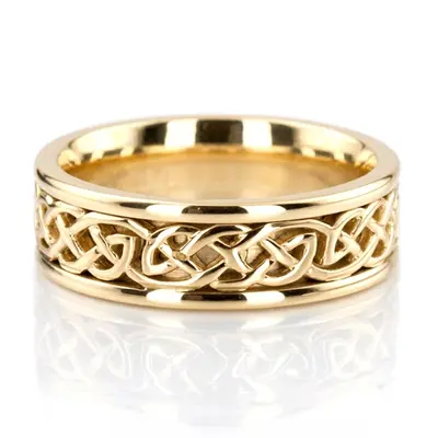 Knotwork Celtic Wedding Ring - view 3 of 4