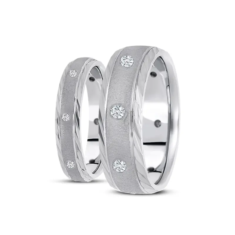 10K his-and-her-diamond-classic-round-cut-wedding-band - alternate view 2