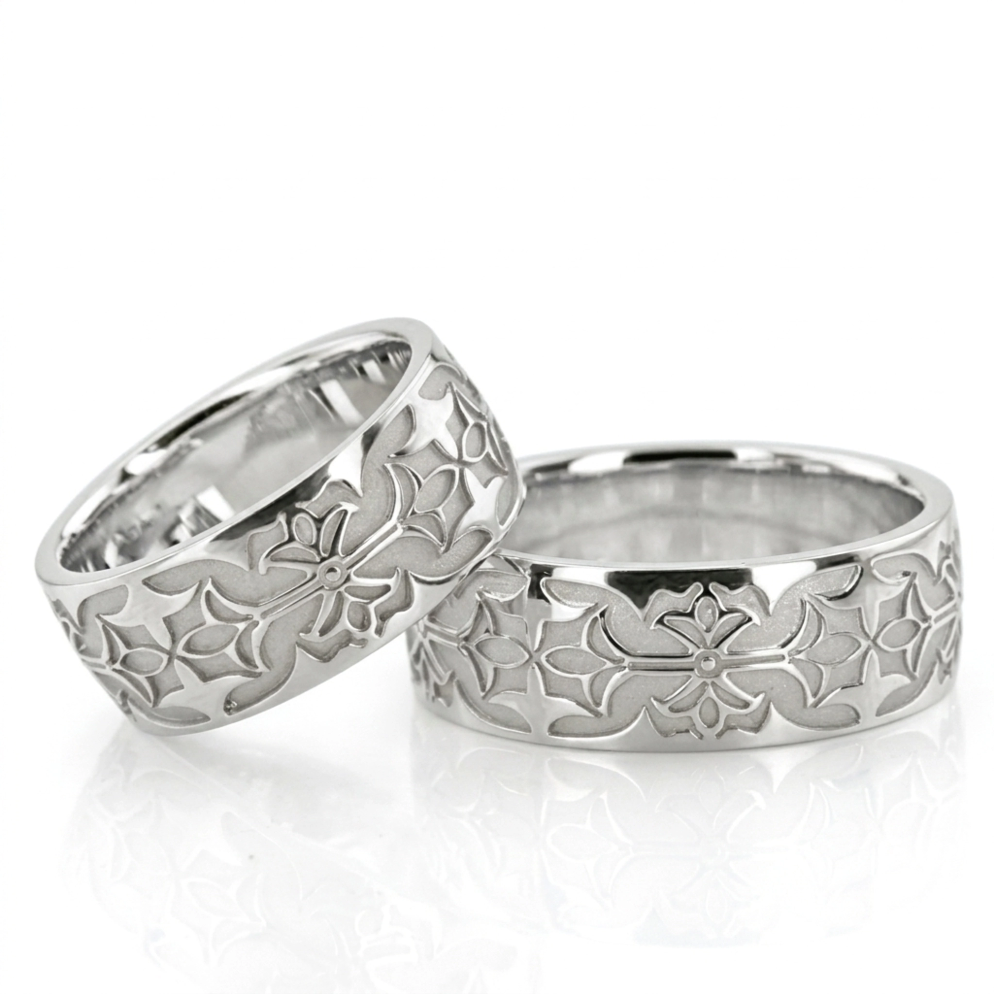 14K Bestseller-Milled-Design-Wedding-Ring-Set - alternate view 2