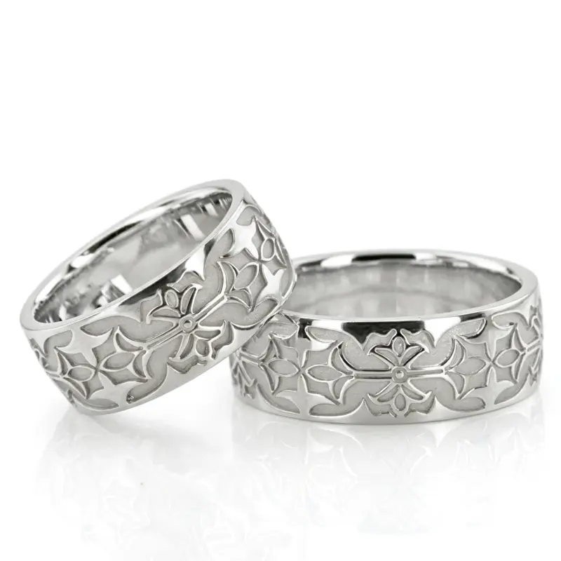 10K Bestseller-Milled-Design-Wedding-Ring-Set - alternate view 2
