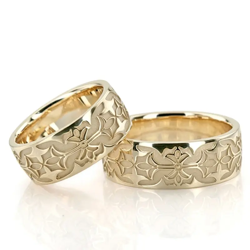 10K Bestseller-Milled-Design-Wedding-Ring-Set - main view