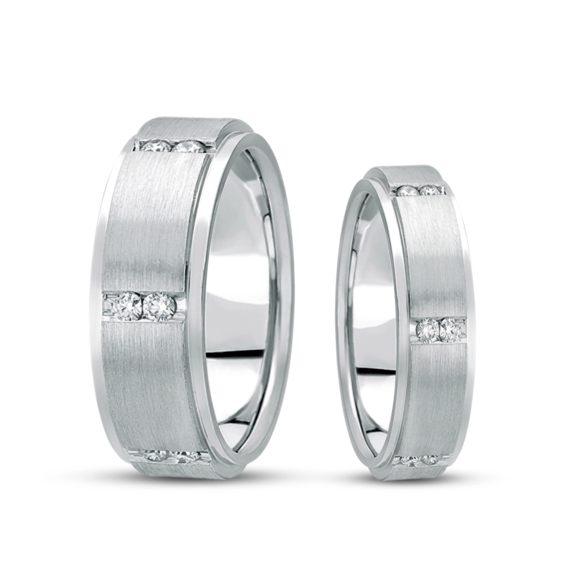 14K his-and-her-diamond-classic-round-wedding-rings - alternate view 2