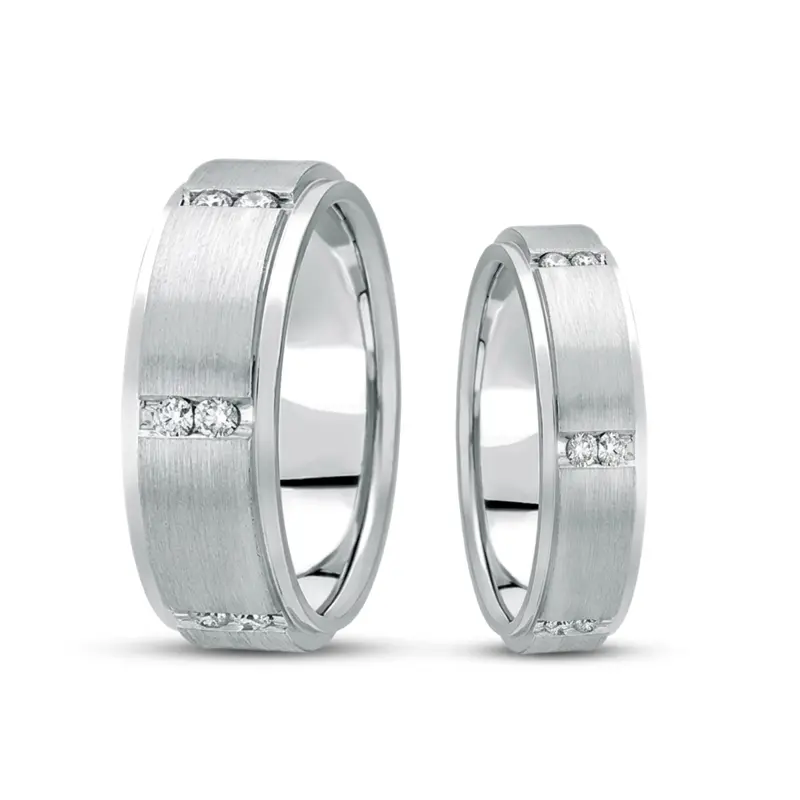 10K his-and-her-diamond-classic-round-wedding-rings - alternate view 2