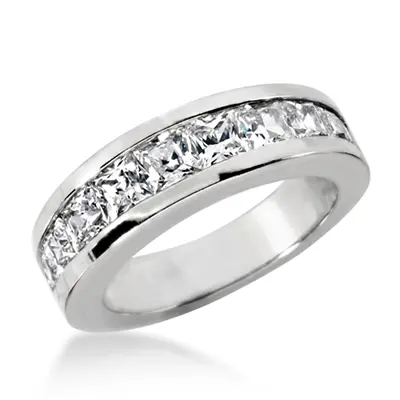 Channel Set Princesss Cut Diamond Wedding Band (2.37 ct. tw.)