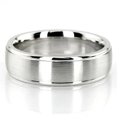 Classic Round Satin Finish Wedding Band  - view 1 of 5