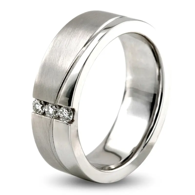 14K white gold 6mm. same as picture Wave-Design-Diamond-Wedding-Ring - alternate view 5