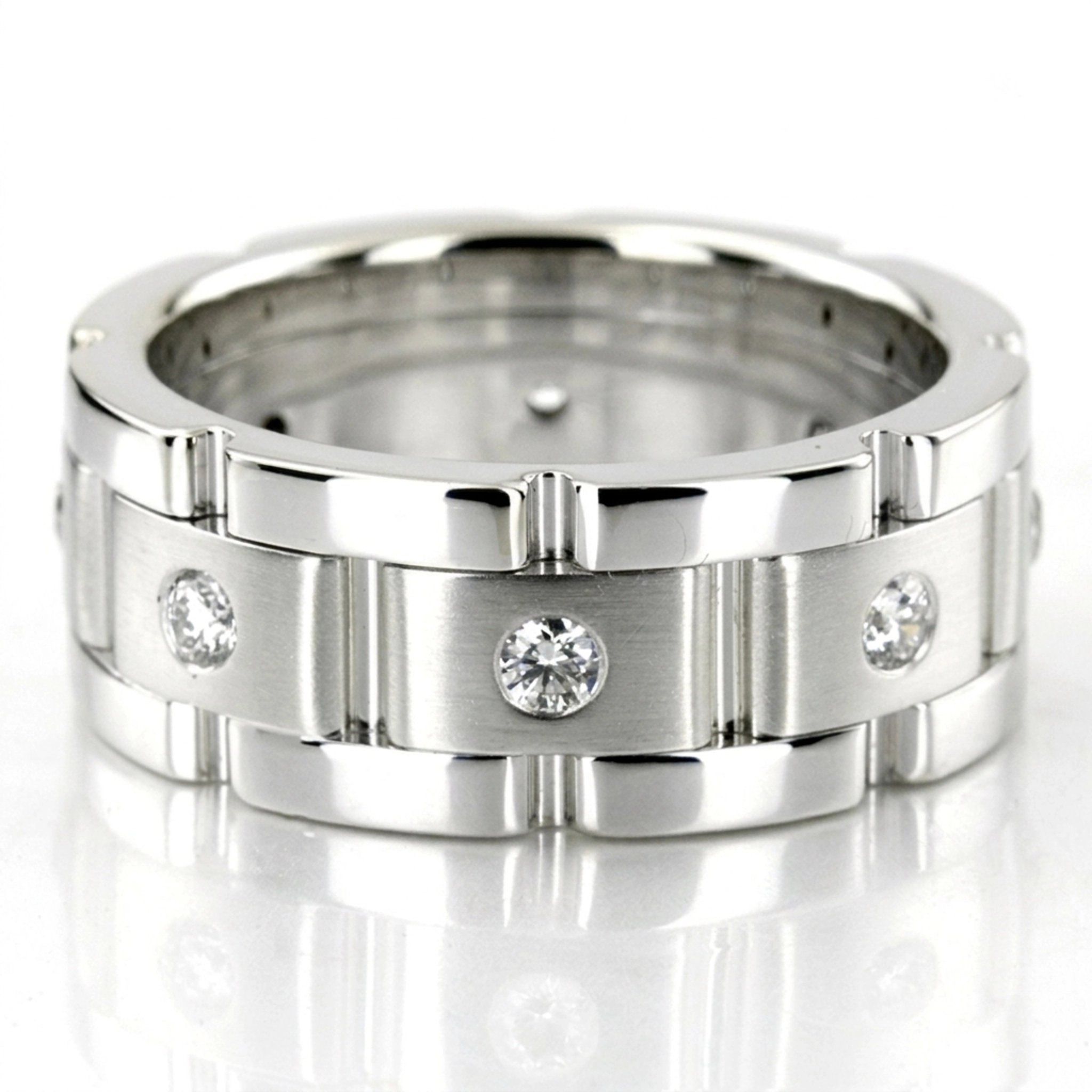 10K white gold 8.5mm. satin diamond-classic-round-wedding-band - main view
