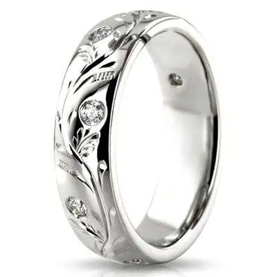 Chic Floral Diamond Wedding Ring (0.20 ct. tw.) - view 3 of 3