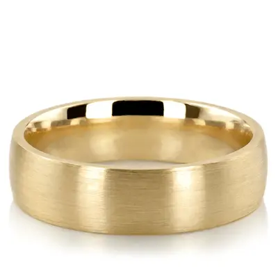 Satin Finish Plain Wedding Band