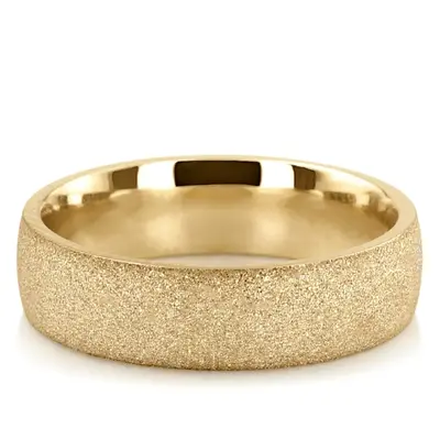 Stone Finish Plain Wedding Band