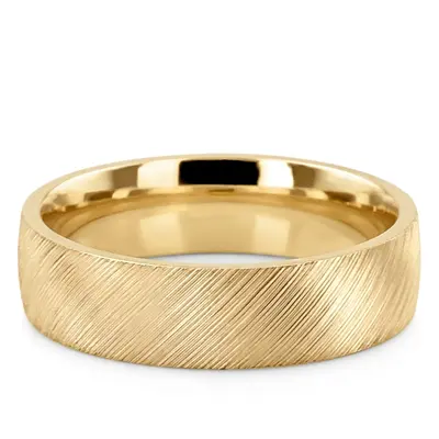 Angle Carbide Plain Wedding Ring