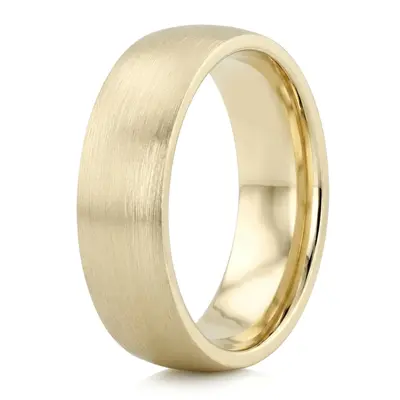10K yellow gold 6mm. satin Satin-Finish-Plain-Wedding-Band - alternate view 3 thumbnail