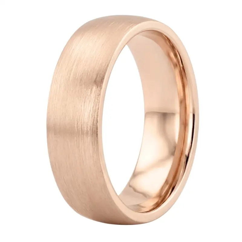 10K pink gold 6mm. satin Satin-Finish-Plain-Wedding-Band - alternate view 6