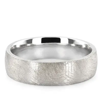 10K white gold 6mm. same as picture Circle-Matte-Plain-Wedding-Ring - main view thumbnail