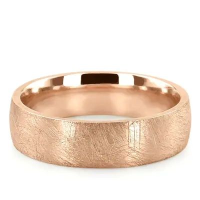 10K pink gold 6mm. same as picture Circle-Matte-Plain-Wedding-Ring - alternate view 3 thumbnail
