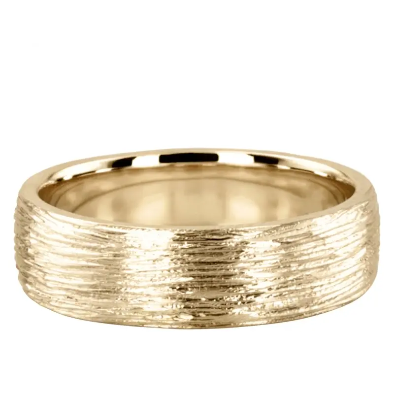 10K yellow gold 7mm. same as picture Unique-Carved-Wedding-Ring - main view