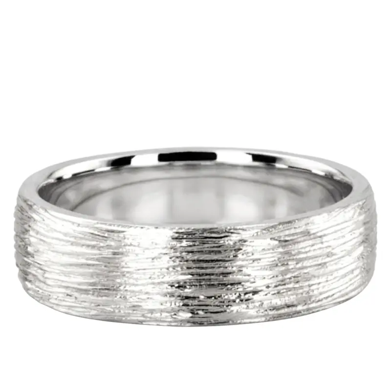 10K white gold 7mm. same as picture Unique-Carved-Wedding-Ring - alternate view 3
