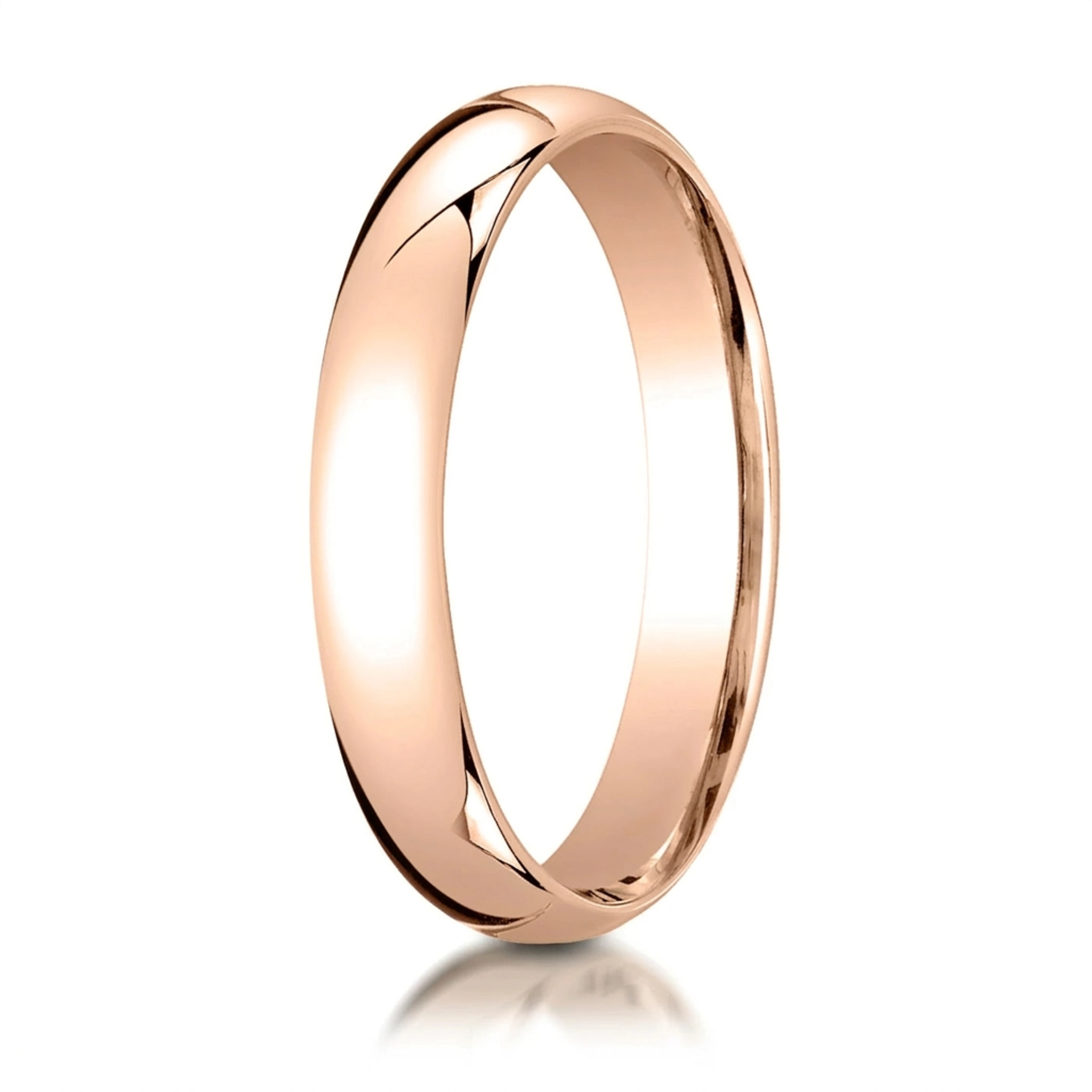 platinum 4mm. high polish Plain-Dome-Comfort-Fit-Wedding-Band - alternate view 6