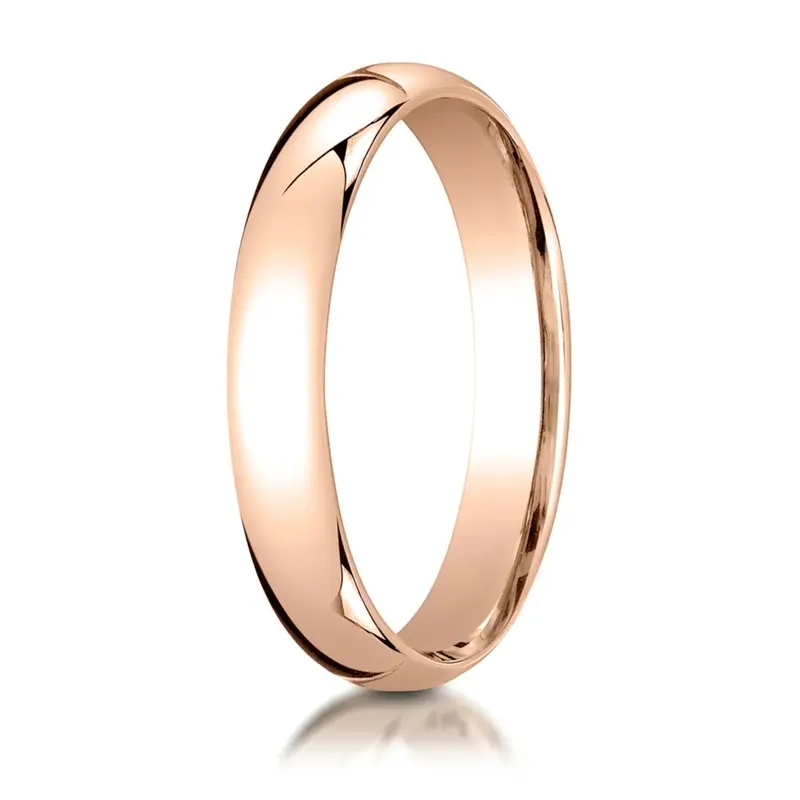 10K pink gold 4mm. high polish Plain-Dome-Comfort-Fit-Wedding-Band - alternate view 9