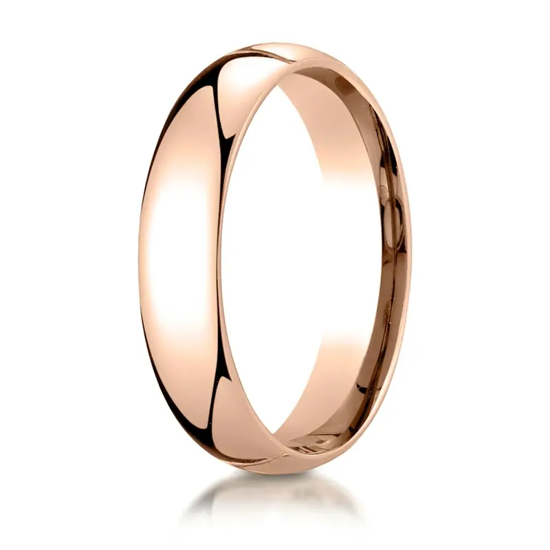 10K yellow gold 5mm. high polish Plain-Dome-Comfort-Fit-Wedding-Band - alternate view 12
