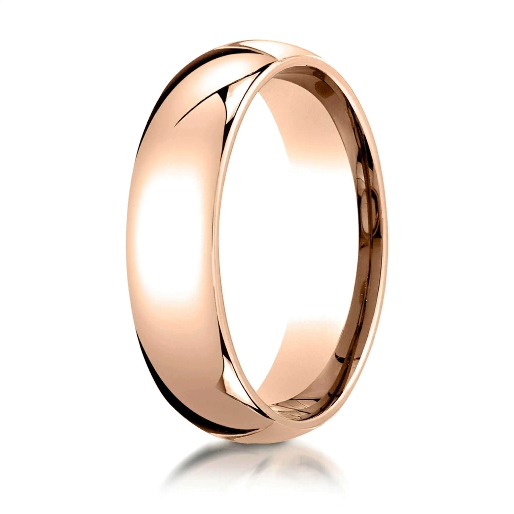 platinum 6mm. high polish Plain-Dome-Comfort-Fit-Wedding-Band - alternate view 12