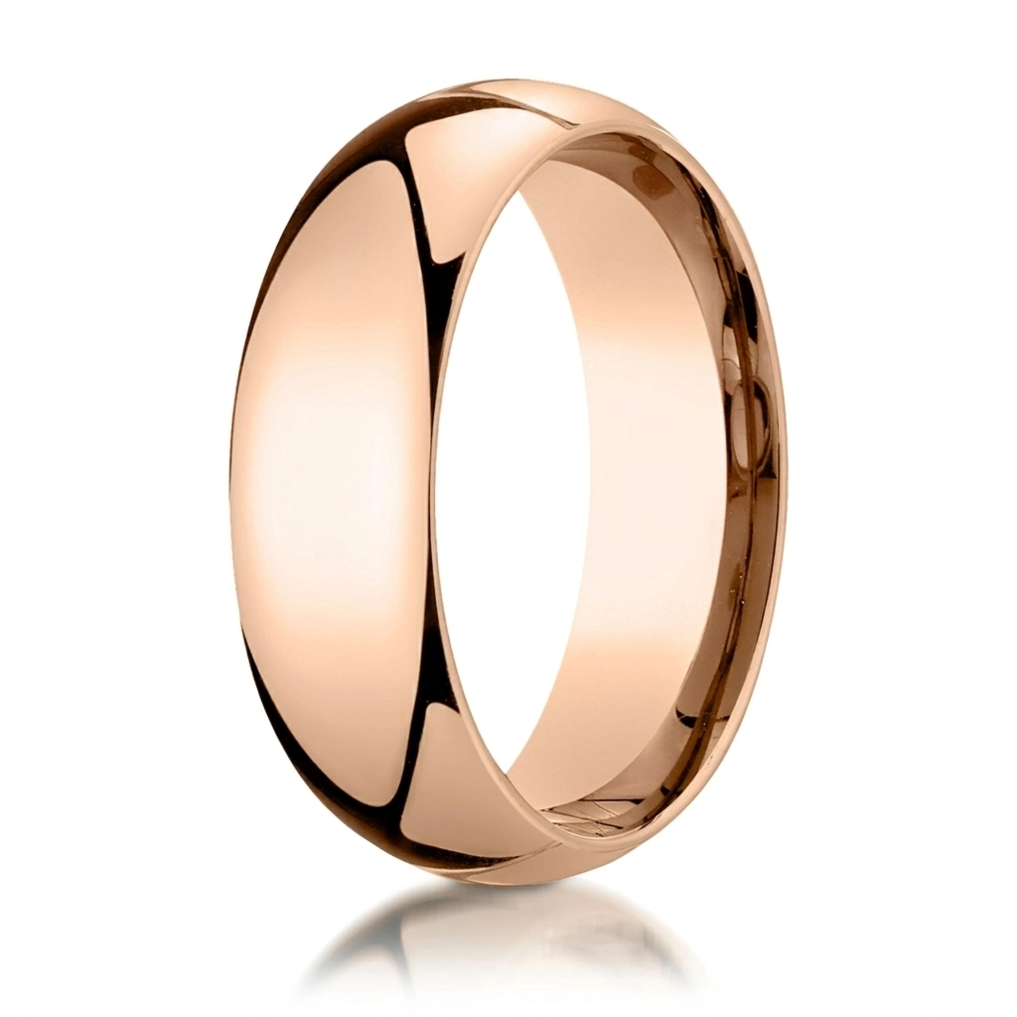 platinum 7mm. high polish Plain-Dome-Comfort-Fit-Wedding-Band - alternate view 16