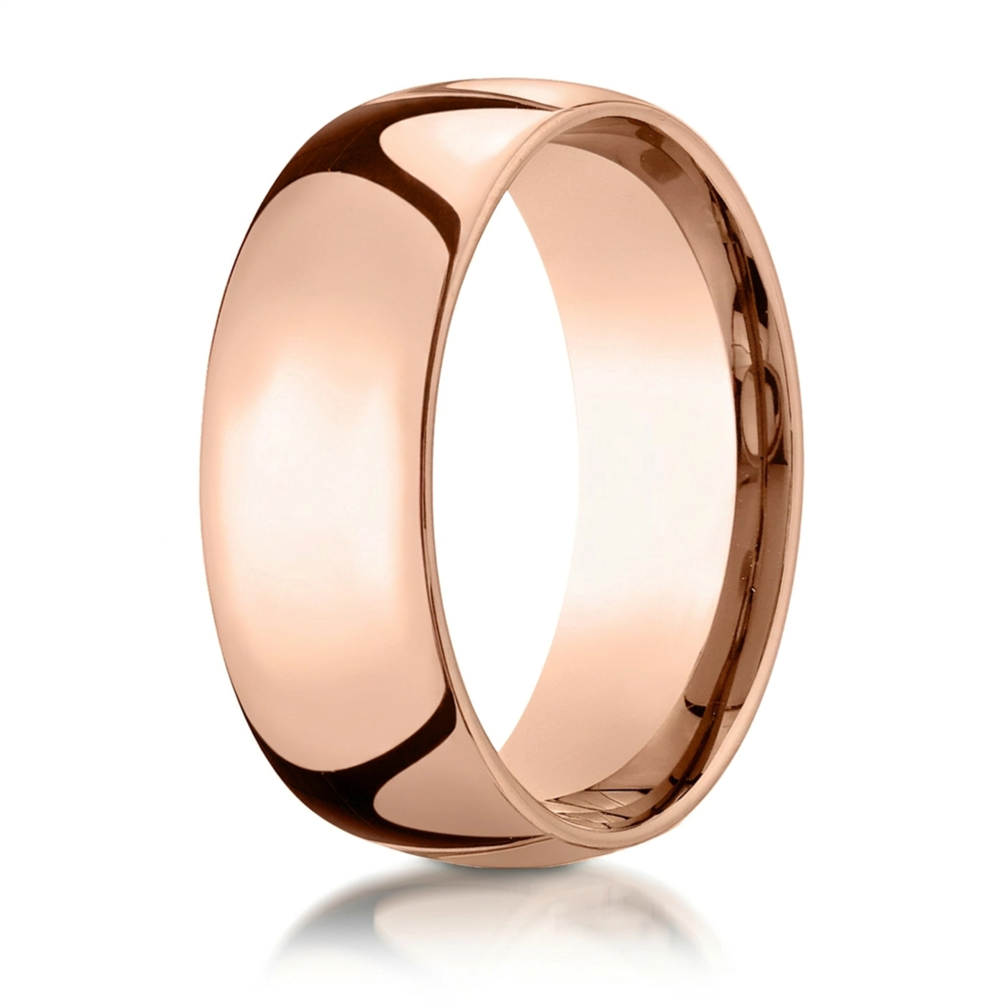 platinum 8mm. high polish Plain-Dome-Comfort-Fit-Wedding-Band - alternate view 19