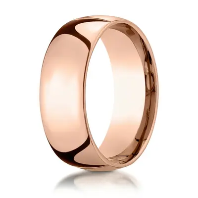 platinum 8mm. high polish Plain-Dome-Comfort-Fit-Wedding-Band - alternate view 19 thumbnail