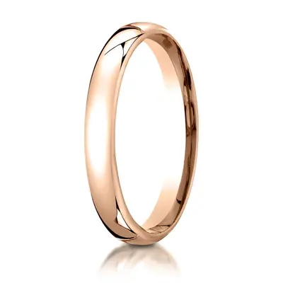 10K pink gold 3mm. high polish Modern-Comfort-Fit-Wedding-Band - alternate view 3 thumbnail