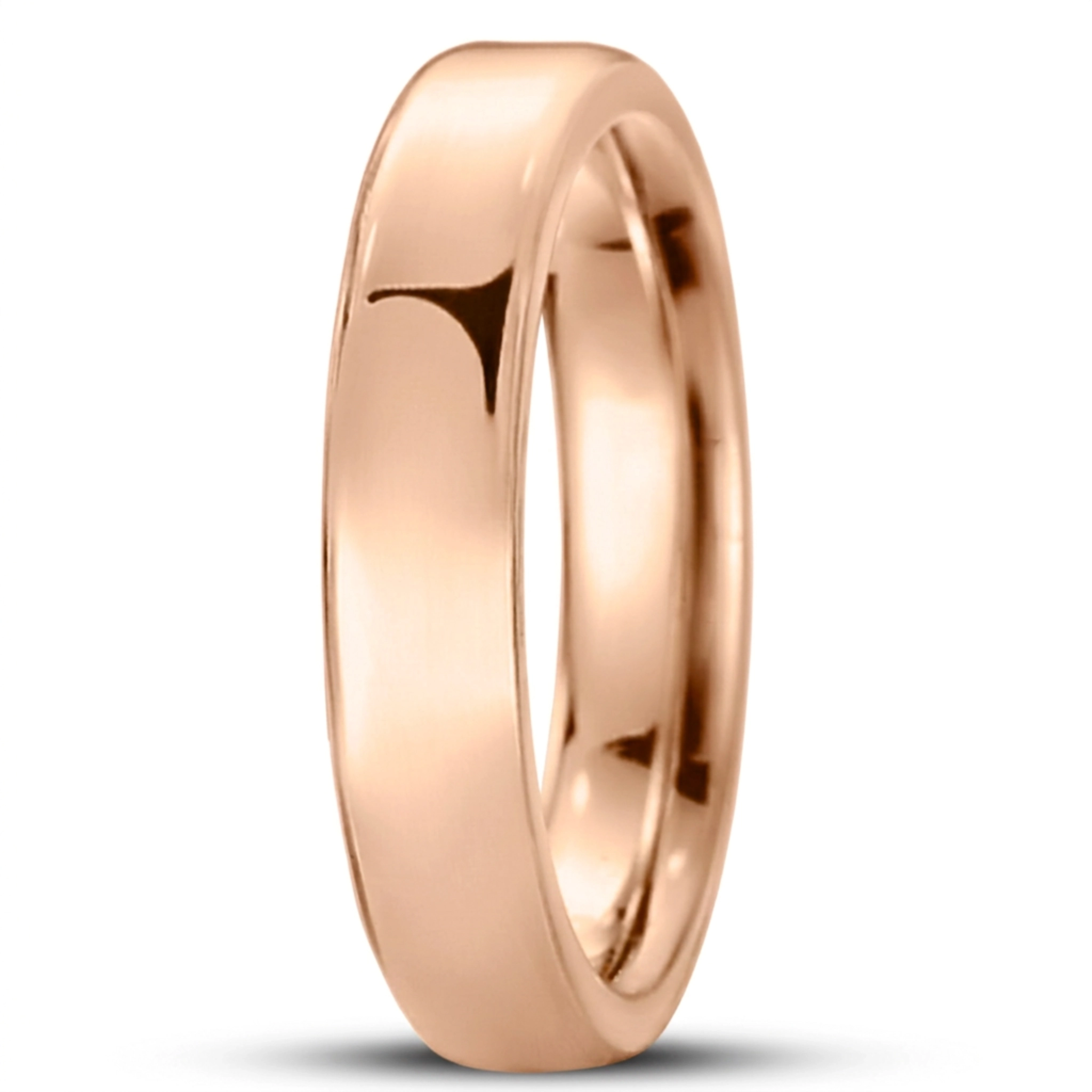 10K pink gold 4.5mm. high polish soft-edge-flat-comfort-fit-wedding-band - alternate view 6
