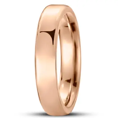 10K pink gold 4.5mm. high polish soft-edge-flat-comfort-fit-wedding-band - alternate view 6 thumbnail