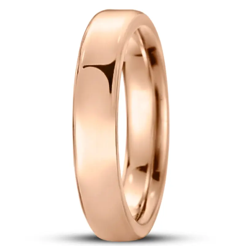 10K pink gold 4.5mm. high polish soft-edge-flat-comfort-fit-wedding-band - alternate view 6