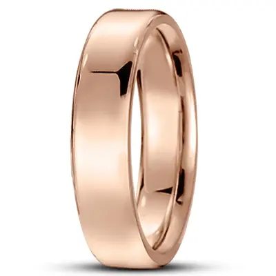 10K pink gold 5.5mm. high polish soft-edge-flat-comfort-fit-wedding-band - alternate view 9 thumbnail
