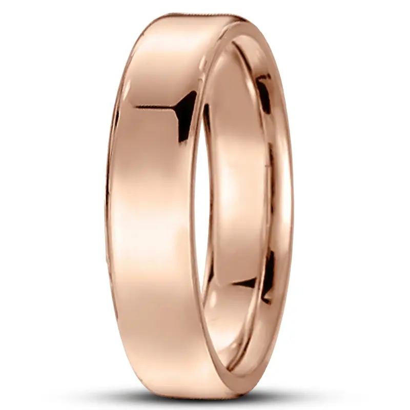 10K pink gold 5.5mm. high polish soft-edge-flat-comfort-fit-wedding-band - alternate view 9