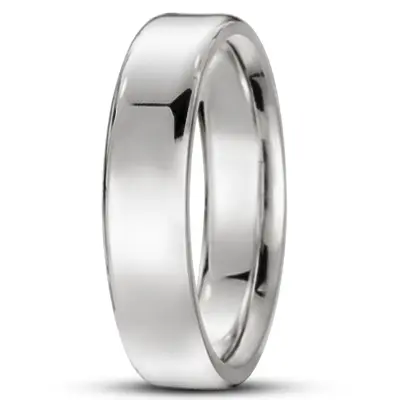 10K white gold 5.5mm. high polish soft-edge-flat-comfort-fit-wedding-band - alternate view 7 thumbnail