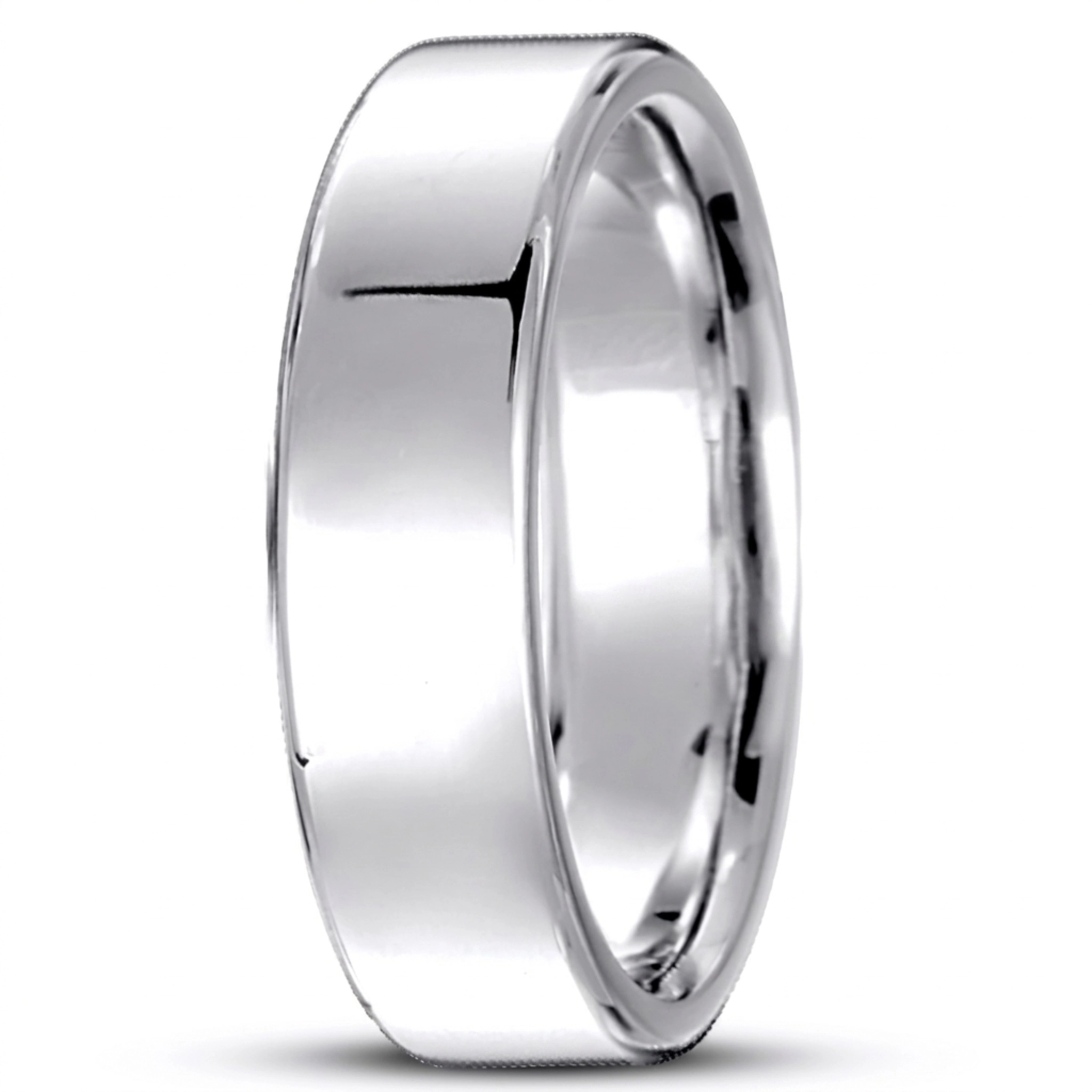 10K white gold 6.5mm high polish soft-edge-flat-comfort-fit-wedding-band - alternate view 10