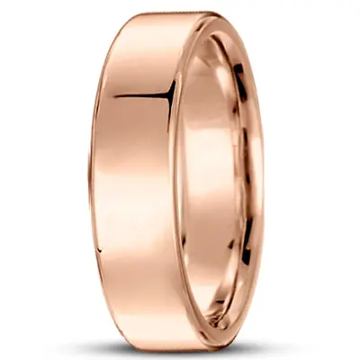 10K pink gold 6.5mm high polish soft-edge-flat-comfort-fit-wedding-band - alternate view 12 thumbnail